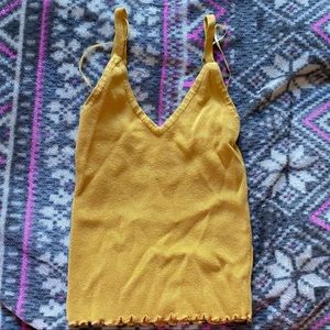 Yellow crop top